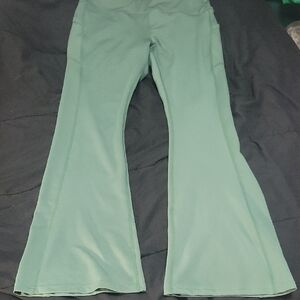 2/$7**Warehouse One XL Green Flare Leggings With Pockets